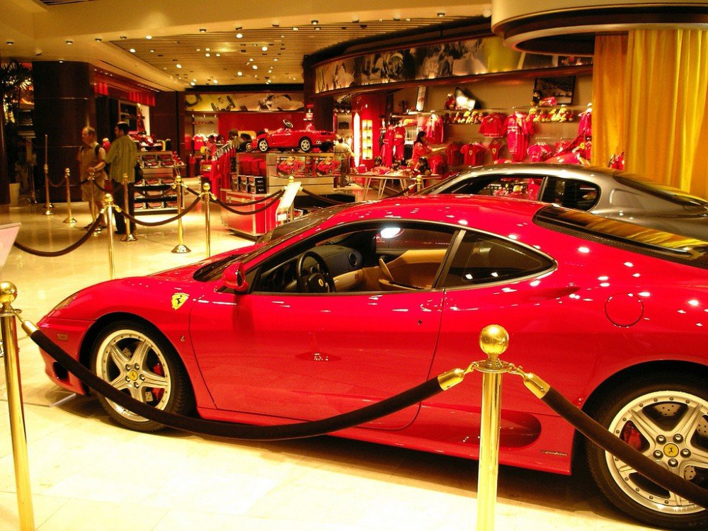 exposição de ferraris no hotel wynn las vegas