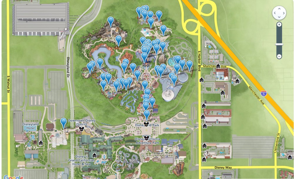 Mapa Disneyland Park
