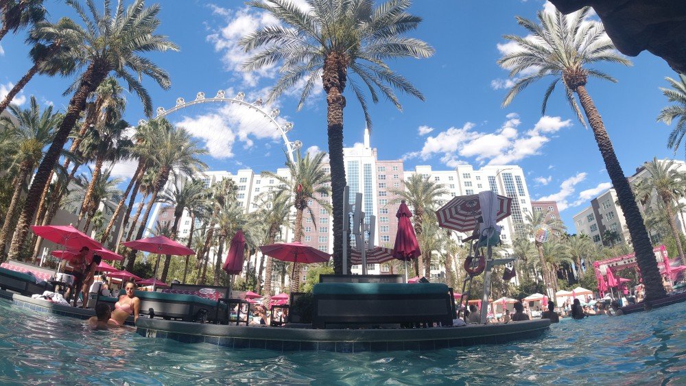 piscina do hotel flamingo em las vegas