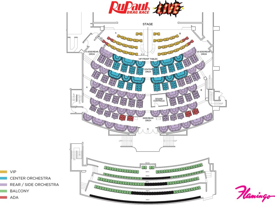 mapa de assentos rupauls drag race vegas