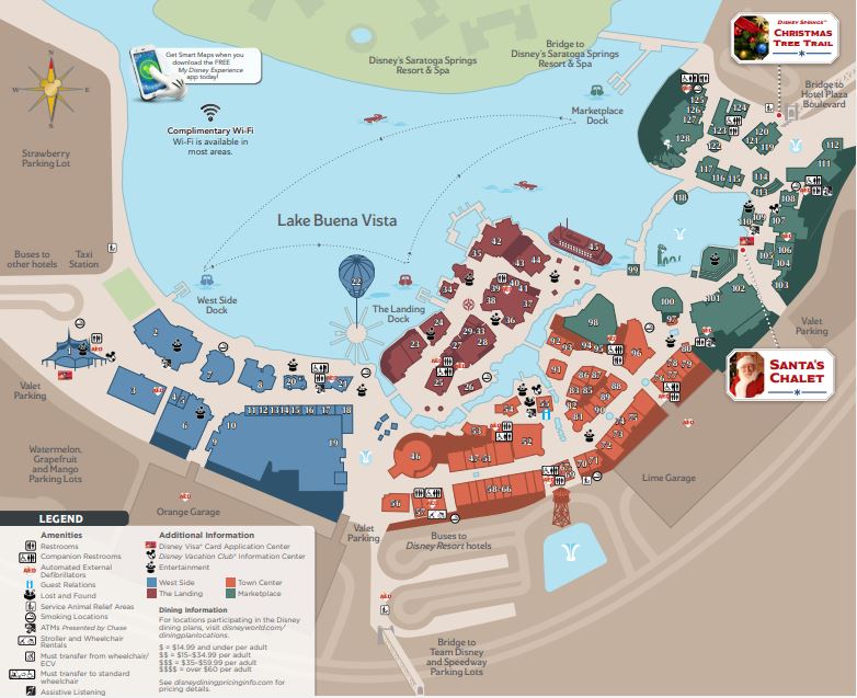 Mapa natal Disney Springs