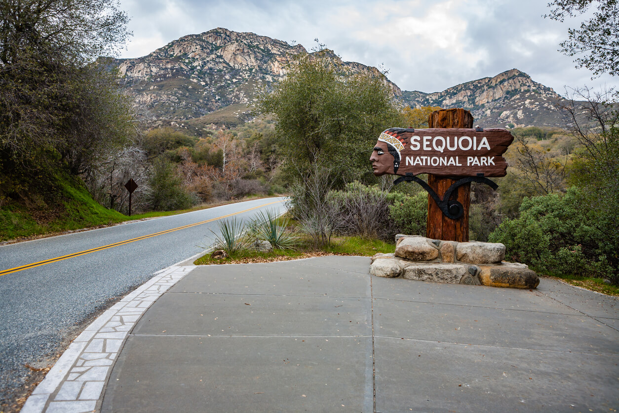 Placa de entrada sequoia national park