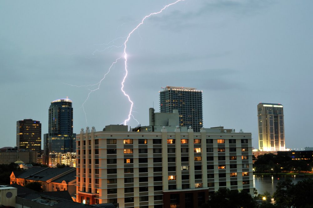 raios em Orlando - centro