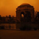 Céu de San Francisco fica laranja com fumaça dos incêndios florestais 5