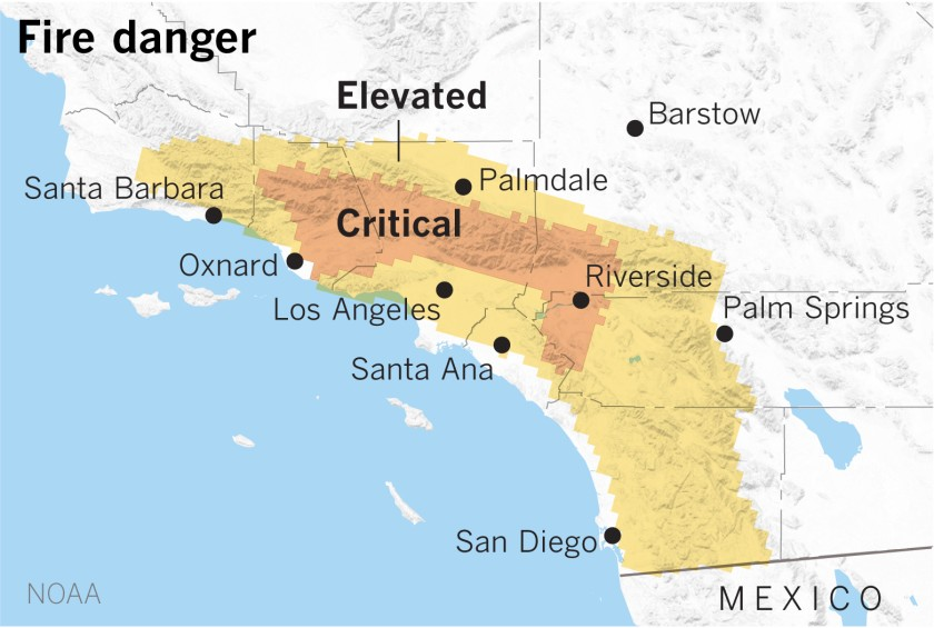 Clima quente e seco pode provocar incêndios no sul da Califórnia 2