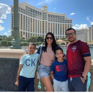 Carla Rocha e familia em Las Vegas