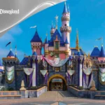 Imagem conceitual da decoração do Castelo da Bela Adormecida na Disneyland
