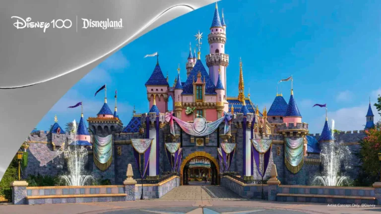 Imagem conceitual da decoração do Castelo da Bela Adormecida na Disneyland