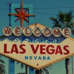 Placa "bem-vindo" a Las Vegas durante o dia