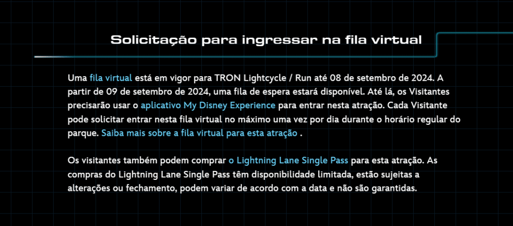 TRON Lightcycle Run terá fila de espera no Magic Kingdom; entenda! 1