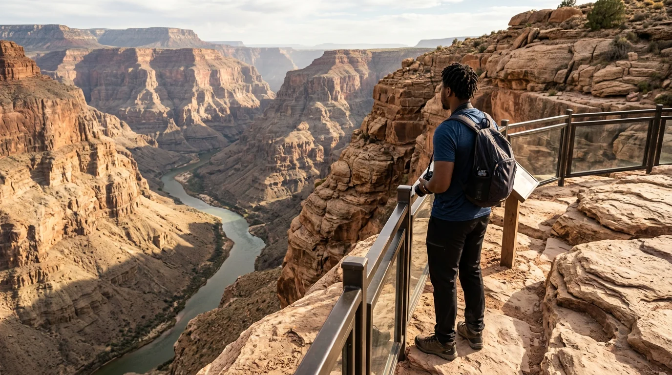 Roteiro Las Vegas 2026: Grand Canyon, Hoover Dam e Red Rock Canyon 1 Vista espetacular do Grand Canyon West Rim no roteiro las vegas