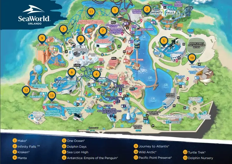Mapa do Seaworld